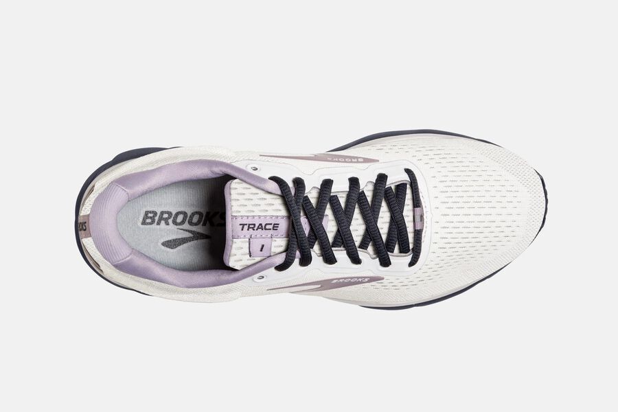 Brooks Trace Road Running Shoes Womens - White/Pink - HDEGS-5302